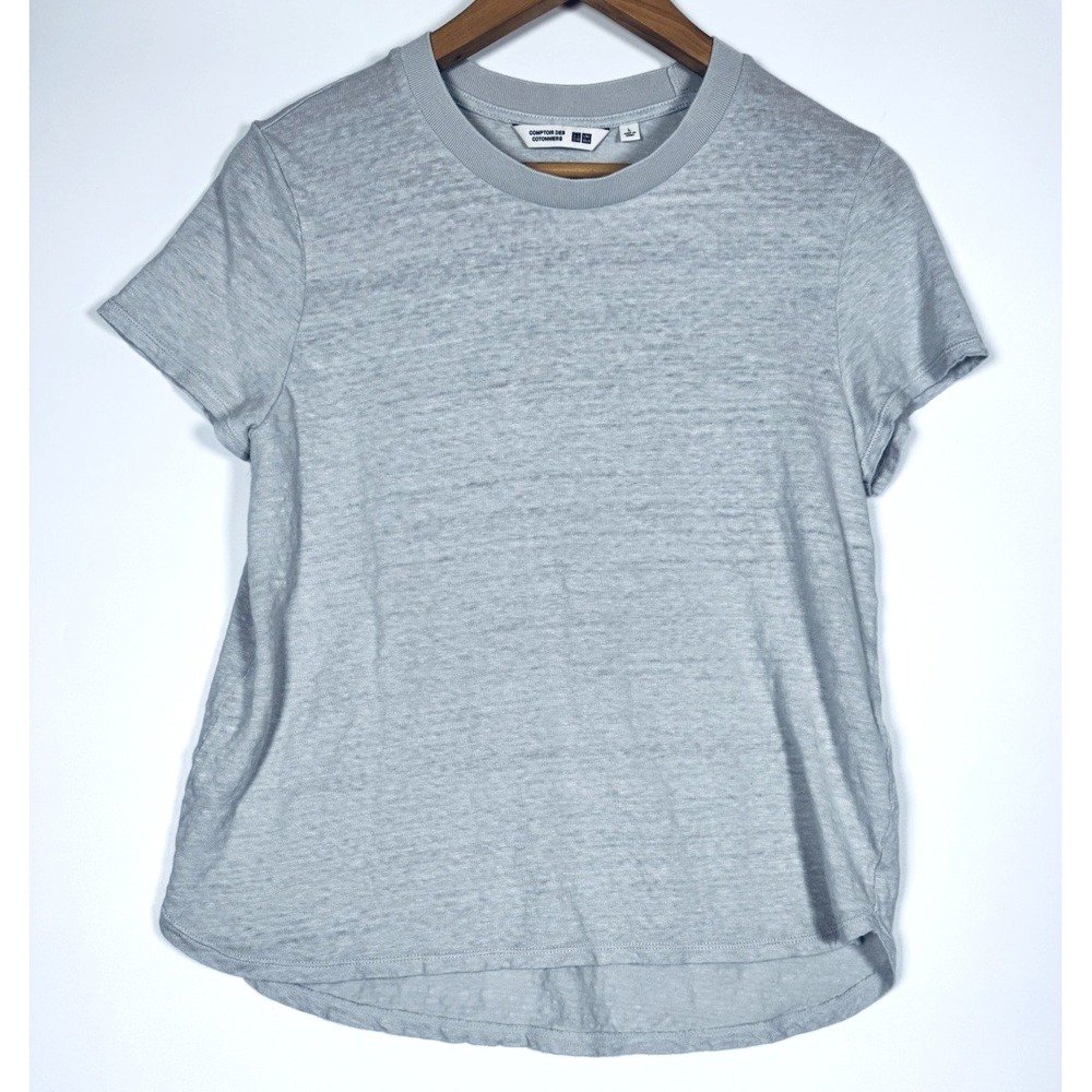 Comptoir des Cotonniers x Uniqlo Linen T Shirt Women Large Gray Lightweight